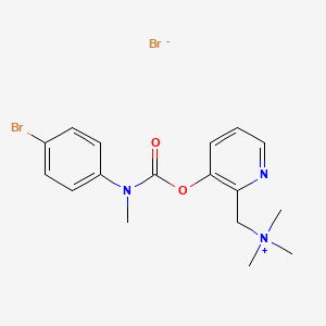 Ammonium, ((3-hydroxy-2-pyridyl)methyl)trimethyl-, bromide, (p-bromophenyl)methylcarbamate