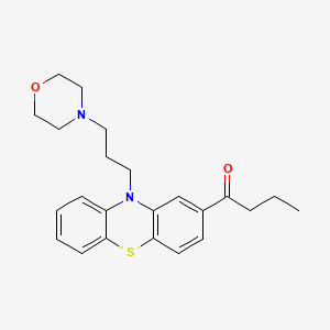 molecular formula C23H28N2O2S B15347982 1-Butanone, 1-(10-(3-morpholinopropyl)phenothiazin-2-YL)- CAS No. 97392-14-8