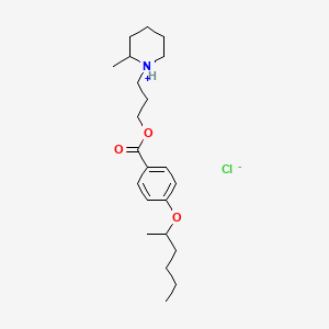 Benzoic acid, p-(1-methylpentoxy)-, 3-(2-methylpiperidino)propyl ester, hydrochloride