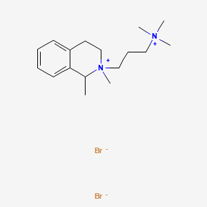 Isoquinolinium, 1,2,3,4-tetrahydro-1,2-dimethyl-2-(3-(trimethylammonio)propyl)-, dibromide