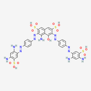 2,7-Naphthalenedisulfonic acid, 4-amino-3,6-bis((4-((2,4-diamino-5-sulfophenyl)azo)phenyl)azo)-5-hydroxy-