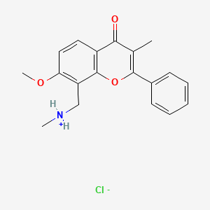 7-Methoxy-3-methyl-8-(methylaminomethyl)flavone hydrochloride