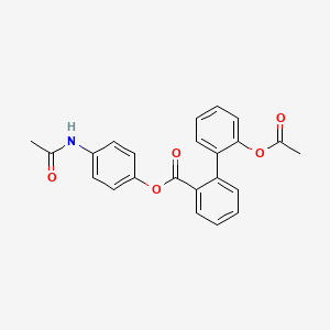 (1,1'-Biphenyl)-2-carboxylic acid, 2'-(acetyloxy)-, 4-(acetylamino)phenyl ester