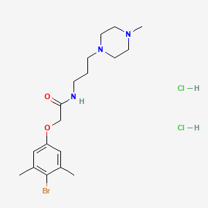 2-(4-bromo-3,5-dimethylphenoxy)-N-[3-(4-methylpiperazin-1-yl)propyl]acetamide;dihydrochloride