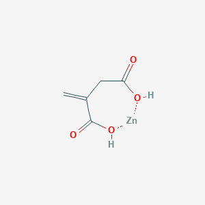 molecular formula C5H6O4Zn B15348655 Itaconic acid, zinc salt 