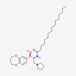 N-[(1R,2R)-2-(3,4-dihydro-2H-1,5-benzodioxepin-7-yl)-2-hydroxy-1-(1-pyrrolidinylmethyl)ethyl]-hexadecanamide