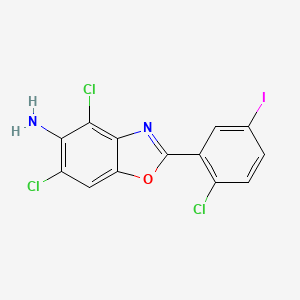 4,6-dichloro-2-(2-chloro-5-iodophenyl)-1,3-benzoxazol-5-amine