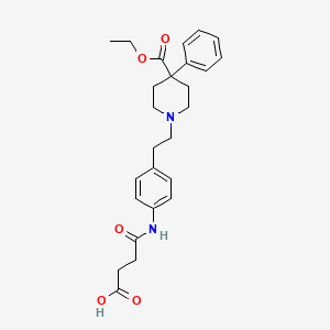 4-[4-[2-(4-Ethoxycarbonyl-4-phenylpiperidin-1-yl)ethyl]anilino]-4-oxobutanoic acid