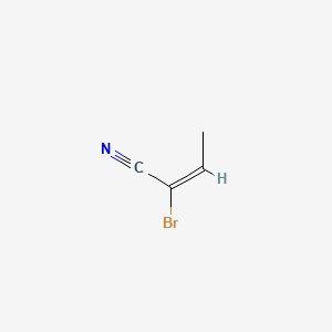 molecular formula C4H4BrN B15348797 (E)-2-Bromo-2-butenenitrile CAS No. 24325-95-9