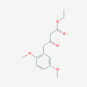 molecular formula C14H18O5 B15348858 4-(2,5-Dimethoxy-phenyl)-3-oxo-butyric acid ethyl ester 