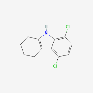 molecular formula C12H11Cl2N B15348862 Carbazole,5,8-dichloro-1,2,3,4-tetrahydro- CAS No. 672310-73-5