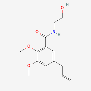 molecular formula C14H19NO4 B15348874 Benzamide, 5-allyl-2,3-dimethoxy-N-(2-hydroxyethyl)- CAS No. 26750-83-4