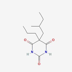 molecular formula C12H20N2O3 B15348894 Barbituric acid, 5-(2-methylbutyl)-5-propyl- CAS No. 66842-99-7