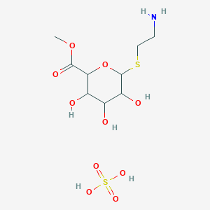 molecular formula C9H19NO10S2 B15348898 Methyl 6-(2-aminoethylsulfanyl)-3,4,5-trihydroxyoxane-2-carboxylate;sulfuric acid CAS No. 68996-09-8