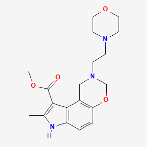 Pyrrolo(3,2-f)(1,3)benzoxazine-9-carboxylic acid, 1,2,3,7-tetrahydro-8-methyl-2-(2-(4-morpholinyl)ethyl)-, methyl ester