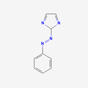 molecular formula C9H8N4 B15348925 2H-imidazol-2-yl(phenyl)diazene 