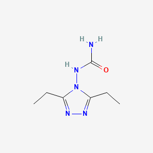 molecular formula C7H13N5O B15348935 Urea, 1-(3,5-diethyl-1,2,4-triazol-4-yl)- CAS No. 73953-79-4