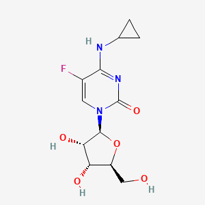 molecular formula C12H16FN3O5 B15348988 4-(cyclopropylamino)-1-[(2S,3S,4R,5S)-3,4-dihydroxy-5-(hydroxymethyl)oxolan-2-yl]-5-fluoropyrimidin-2-one 