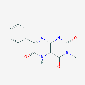 molecular formula C14H12N4O3 B15349031 2,4,6(3H)-Pteridinetrione, 1,5-dihydro-1,3-dimethyl-7-phenyl- 