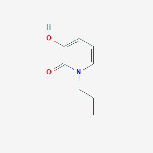 molecular formula C8H11NO2 B15349045 2(1H)-Pyridinone, 3-hydroxy-1-propyl- CAS No. 90037-20-0