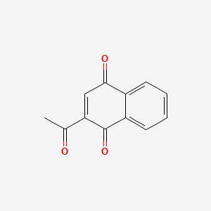 molecular formula C12H8O3 B15349058 2-Acetyl-1,4-naphthoquinone CAS No. 5813-57-0