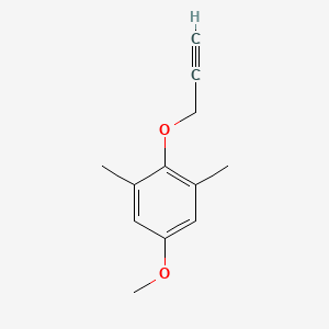 molecular formula C12H14O2 B15349068 5-Methoxy-1,3-dimethyl-2-[(prop-2-yn-1-yl)oxy]benzene CAS No. 750624-37-4