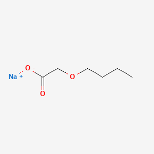 molecular formula C6H11NaO3 B15349117 Acetic acid, butoxy-, sodium salt CAS No. 56637-93-5