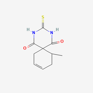 molecular formula C10H12N2O2S B15349128 2,4-Diazaspiro[5.5]undec-8-ene-1,5-dione, 11-methyl-3-thioxo- CAS No. 67196-41-2