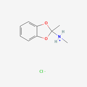 molecular formula C9H12ClNO2 B15349154 2-Methyl-2-(methylamino)-1,3-benzodioxole hydrochloride CAS No. 78186-61-5