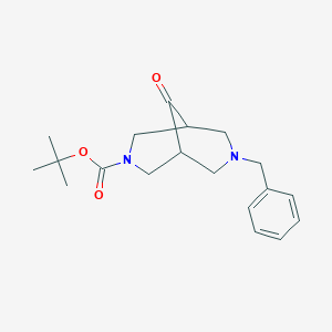 B153492 Tert-butyl 7-benzyl-9-oxo-3,7-diazabicyclo[3.3.1]nonane-3-carboxylate CAS No. 227940-70-7