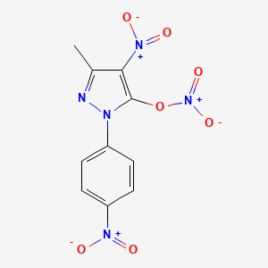 1H-Pyrazol-5-ol, 3-methyl-4-nitro-1-(4-nitrophenyl)-, nitrate (ester)