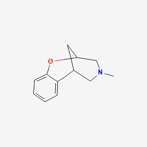 3-Aza-6,7-benzo-3-methyl-8-oxa-5-phenylbicyclo(3.3.1)nonane