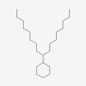 molecular formula C23H46 B15349298 Cyclohexane, (1-octylnonyl)- CAS No. 55124-77-1