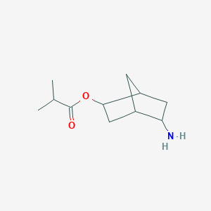 molecular formula C11H19NO2 B15349341 5-Aminobicyclo[2.2.1]heptan-2-yl 2-methylpropanoate CAS No. 791123-72-3