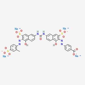 4-1-Hydroxy-6-5-hydroxy-6-(2-methyl-4-sulphonatophenyl)azo-7-sulphonato-2-naphthylaminocarbonylamino-3-sulph onato-2-naphthylazobenzoate (sodium salt)