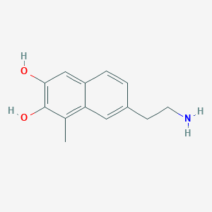 molecular formula C13H15NO2 B15349406 7-(2-Aminoethyl)-1-methylnaphthalene-2,3-diol 