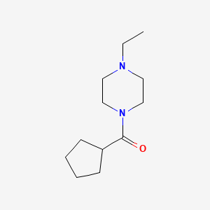 molecular formula C12H22N2O B15349409 Piperazine, 1-(cyclopentylcarbonyl)-4-ethyl- 