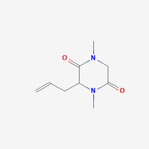 molecular formula C9H14N2O2 B15349429 2,5-Piperazinedione,1,4-dimethyl-3-(2-propenyl)-(9CI) 