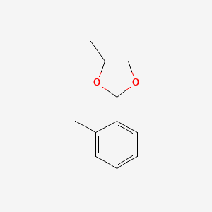 molecular formula C11H14O2 B15349511 p-Tolualdehyde propylene glycol acetal 