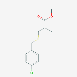 Methyl 3-[(4-chlorophenyl)methylsulfanyl]-2-methylpropanoate