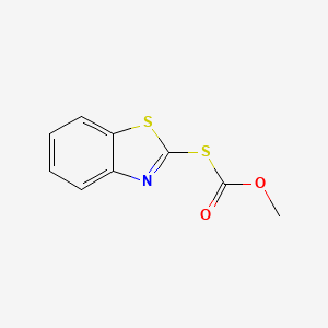 molecular formula C9H7NO2S2 B15349527 S-1,3-Benzothiazol-2-yl O-methyl carbonothioate CAS No. 54420-79-0