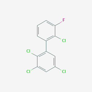 molecular formula C12H5Cl4F B15349552 3-Fluoro-2,2',3',5'-tetrachlorobiphenyl 