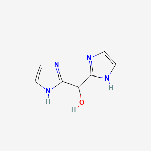 molecular formula C7H8N4O B15349678 Bis-(1H-imidazol-2-YL)-methanol 