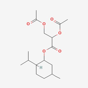 molecular formula C17H28O6 B15349692 2-Isopropyl-5-methylcyclohexyl 2,3-bis(acetyloxy)propanoate CAS No. 69502-99-4