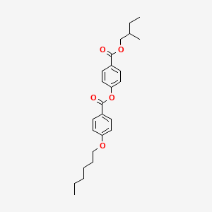 Benzoic acid, 4-(hexyloxy)-, 4-((2-methylbutoxy)carbonyl)phenyl ester