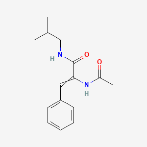 molecular formula C15H20N2O2 B15349724 alpha-Acetamido-N-isobutyl-beta-phenylacrylamide 