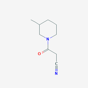 molecular formula C9H14N2O B15349851 Piperidine,1-(cyanoacetyl)-3-methyl- 