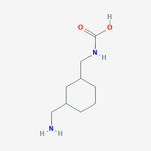 molecular formula C9H18N2O2 B15349906 [3-(Aminomethyl)cyclohexyl]methylcarbamic acid 