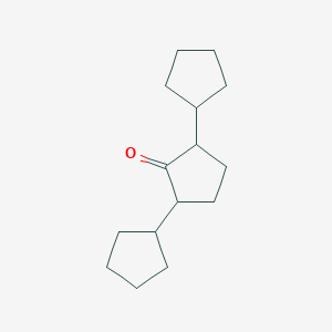 molecular formula C15H24O B15349942 2,5-Dicyclopentylcyclopentanone CAS No. 77189-09-4