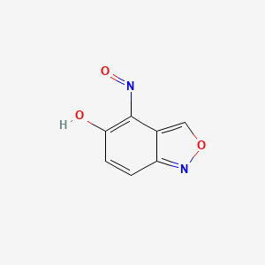 molecular formula C7H4N2O3 B15349974 2,1-Benzisoxazole-4,5-dione,4-oxime,(4Z)-(9CI) 